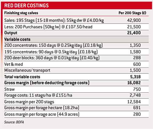 red deer costs