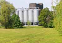 Lawn and silos 