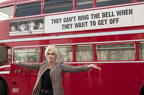 Joanna Lumley bus advert