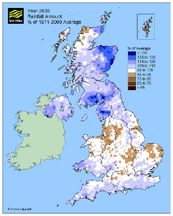 Rainfall map 2009