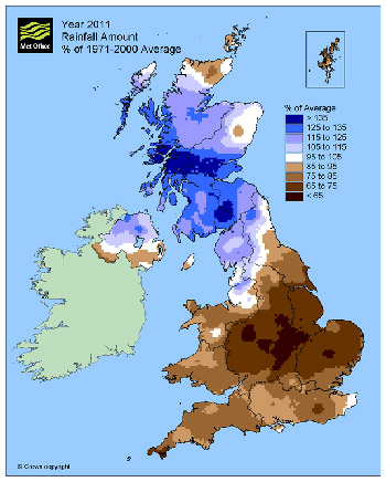 Rainfall map 2011