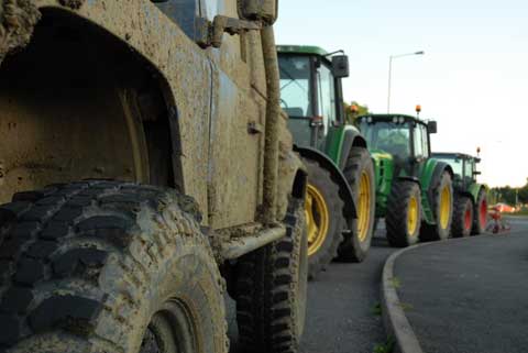 Tractor blockade Droitwich