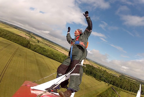 Wing-walking at harvest time