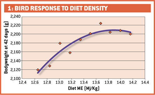 Bird response to diet density