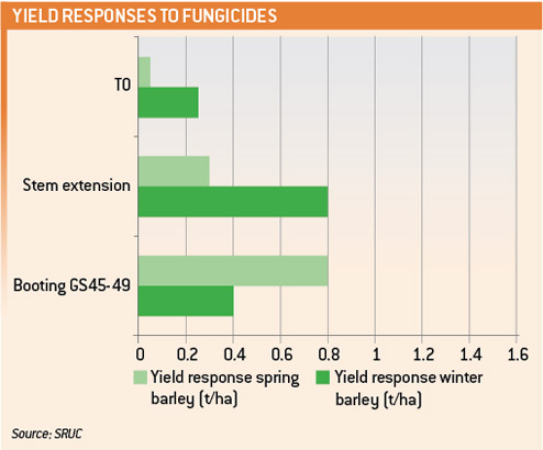 Yield responses to fungicides