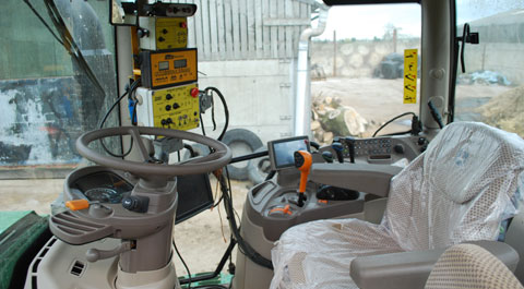 John Deere 6150R cab interior