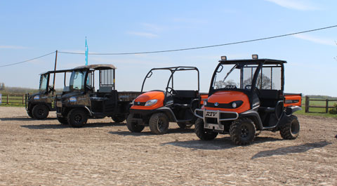 Kubota's range of RTV farm buggies