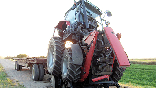  Massey Ferguson tractor crash