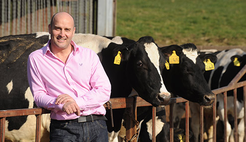 Rich Clothier, Wyke's managing director, with some of the farm's 1,000 dairy cows