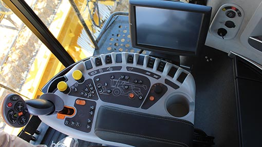 New Holland NH1090 cab view