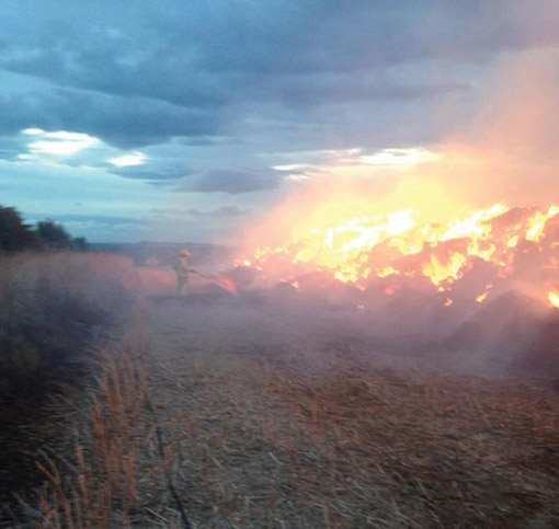 Shropshire straw fire