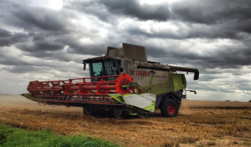 Harvest stormy clouds