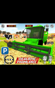 Farm harvester parking frenzy app screen shot